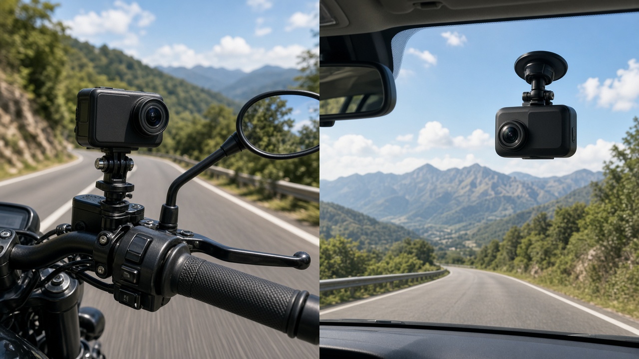 Dashcam moto ou voiture : quelles différences ?